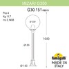 Миниатюра фото садовый светильник-столбик fumagalli mizar.r/g300 g30.151.000.wxe27 | 220svet.ru
