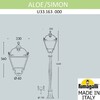 Миниатюра фото садово-парковый фонарь fumagalli aloe.r/simon u33.163.000.axh27 | 220svet.ru
