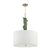 Миниатюра фото подвесная люстра odeon light modern 5425/3 золотой-зеленый | 220svet.ru