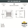 Миниатюра фото светильник для подсветки лестниц встраиваемый fumagalli leti 100 square-gr 3c2.000.000.wyg1l | 220svet.ru