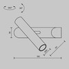 Миниатюра фото бра с выключателем на корпусе maytoni paradox mod442wl-l8b3k1 | 220svet.ru