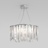 Миниатюра фото подвесная люстра с хрусталем eurosvet radiance 101011/6 хром | 220svet.ru