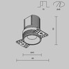 Миниатюра фото встраиваемый светильник maytoni mini dl059-7w3k-trs-b | 220svet.ru