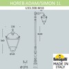 Миниатюра фото парковый фонарь fumagalli horeb adam/simon 1l u33.208.m10.axh27 | 220svet.ru
