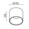 Миниатюра фото потолочный светильник с функцией диммирования maytoni alfa led c064cl-01-25w4k-d-rd-b | 220svet.ru