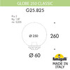 Миниатюра фото уличный фонарь на столб fumagalli globe 250 classic g25.b25.000.bxe27 | 220svet.ru