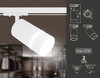 Миниатюра фото трековый однофазный светильник gu10 ambrella light gl5212 | 220svet.ru