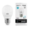 Миниатюра фото лампа светодиодная gauss e27 10w 4100k матовая 53220 | 220svet.ru