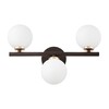 Миниатюра фото настенный светильник lumina deco marsiada ldw 6033-3 bk+f.gd | 220svet.ru