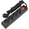 Миниатюра фото удлинитель (ul-00003610) uniel 4гн х 3м с/з standard s-gcd4-3b black | 220svet.ru