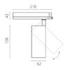 Миниатюра фото трековый трехфазный светильник 15w lightstar alta base a5146triac | 220svet.ru