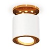 Миниатюра фото комплект накладного поворотного светильника ambrella light xs7401120 swh/pyg белый песок/золото желтое полированное mr16 gu5.3 (n7929, c7401, n7004) | 220svet.ru