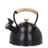 Миниатюра фото чайник со свистком чёрный la cafetière с деревянной ручкой 1,6л kitchen craft | 220svet.ru