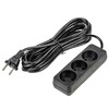 Миниатюра фото удлинитель uniel ultra 3гн х 5м б/з s-cu3-5 black ul-00009985 | 220svet.ru
