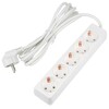 Миниатюра фото удлинитель uniel 5гн х 3м с/з s-gcu5-3 white ul-00010008 | 220svet.ru
