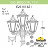 Миниатюра фото садово-парковый фонарь fumagalli gigi bisso/rut 3+1 e26.156.s31.vye27 | 220svet.ru