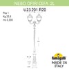 Миниатюра фото парковый фонарь fumagalli nebo ofir/cefa 2l u23.202.r20.bye27 | 220svet.ru