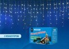 Миниатюра фото уличная светодиодная гирлянда (ul-00003949) uniel бахрома 220v теплый белый-белый uld-b3010-200/ttk warmwhite-white ip44 | 220svet.ru