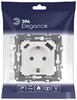 Миниатюра фото розетка эра elegance 14-4108-01 2p+e 16a-250в со шторками с usb type-a+c 5в-3а белый б0067736 | 220svet.ru