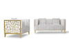 Миниатюра фото кресло garda decor 102an-kres-8681-ser | 220svet.ru