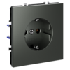 Миниатюра фото розетка встраиваемая с заземлением 16а voltum s70 vls040106 (титан) | 220svet.ru