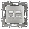 Миниатюра фото розетка информационная 2xrj45 эра 12 12-3108-03 б0014731 | 220svet.ru