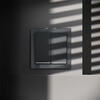 Миниатюра фото выключатель встраиваемый двухклавишный с подсветкой 10а voltum s70 vls020207 (графит) | 220svet.ru