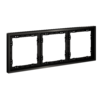 Миниатюра фото рамка металлическая на 3 поста, s70 metal voltum s70 metal vlsm120312 (антрацит) | 220svet.ru