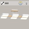 Миниатюра фото светильник потолочный reluce 03359-0.3-06 wh+wood | 220svet.ru
