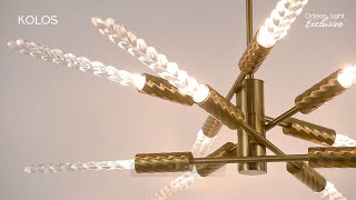 Миниатюра фото подвесная светодиодная люстра odeon light kolos 5459/28l черный глянцевый | 220svet.ru